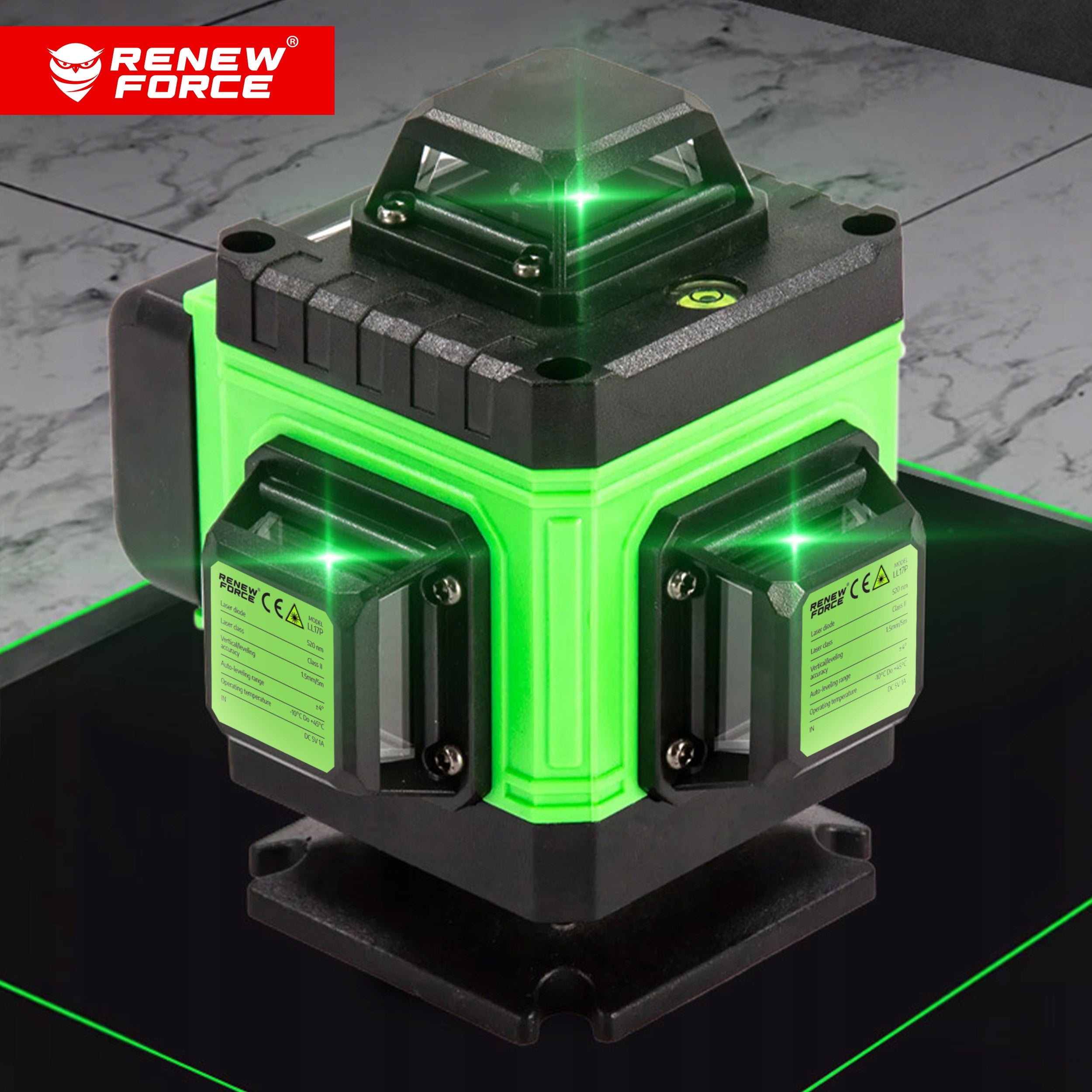 LASER LEVEL 360 PLANE 3D 16 LINE CROSS LASER GREEN PRO Packaging status original