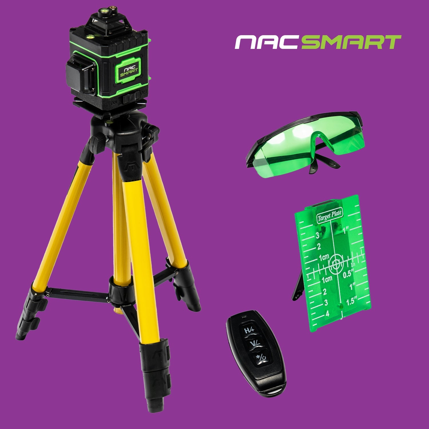 LASER LEVEL CROSS LASER 4D 360 16 LINE REMOTE CONTROL TRIPOD NAC SMART Brand NAC