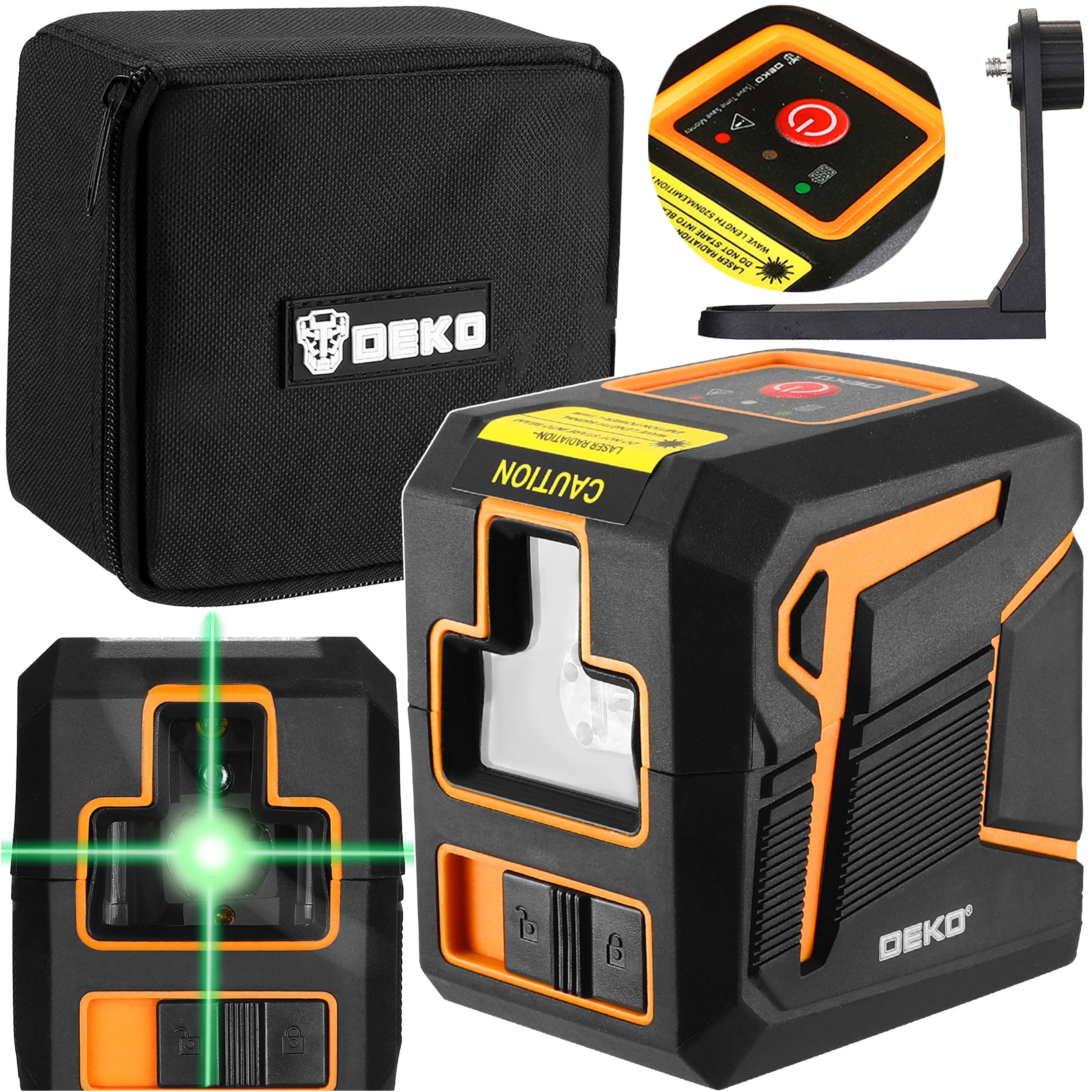 LASER LEVEL CROSS LASER GREEN PRECISION PENDULUM LOCK DEKO