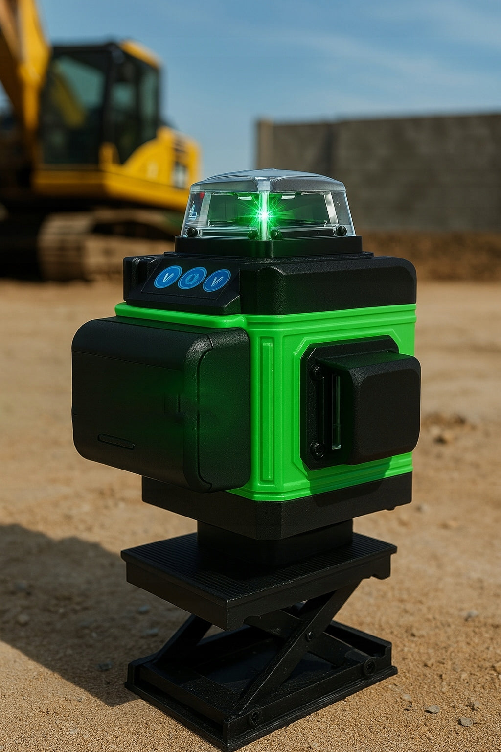 LASER LEVEL CROSS LASER GREEN SELF-LEVELING 4D 360 2 BATTERIES Model OD5072