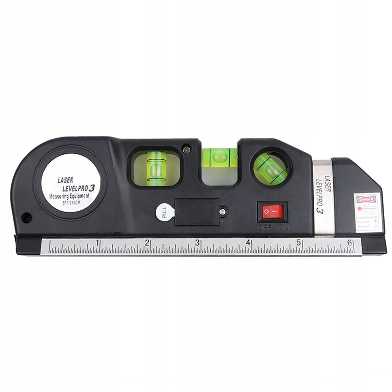 LASER LEVEL WITH MEASURING CUP 250CM CROSS LASER 3 LIBELS RULER Manufacturer code E337