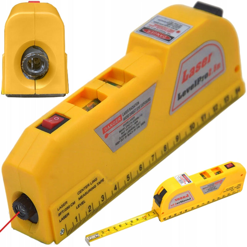 LASER LEVEL WITH MEASURING CUP PRECISION MEASURE 250 cm LASER LED LIBELS INCHES