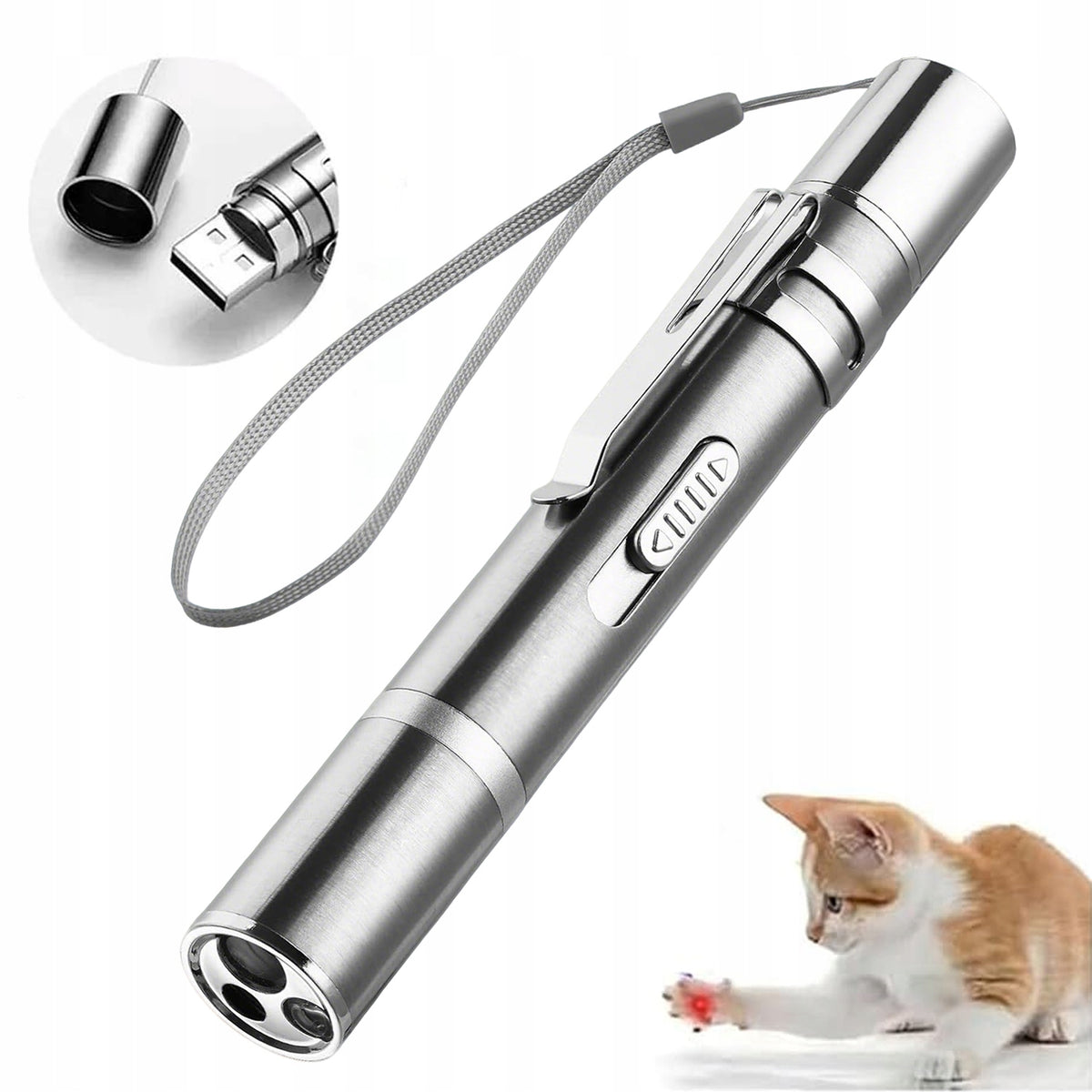 LASER POINTER LASER RED USB STRONG POINTER LONG RANGE BATTERY