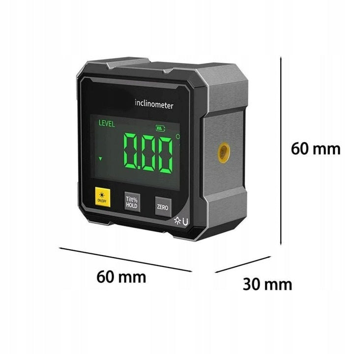 * LASER PROTRACTOR DIGITAL INCLINOMETER USB RECHARGEABLE - MAGNETIC Manufacturer code P-02