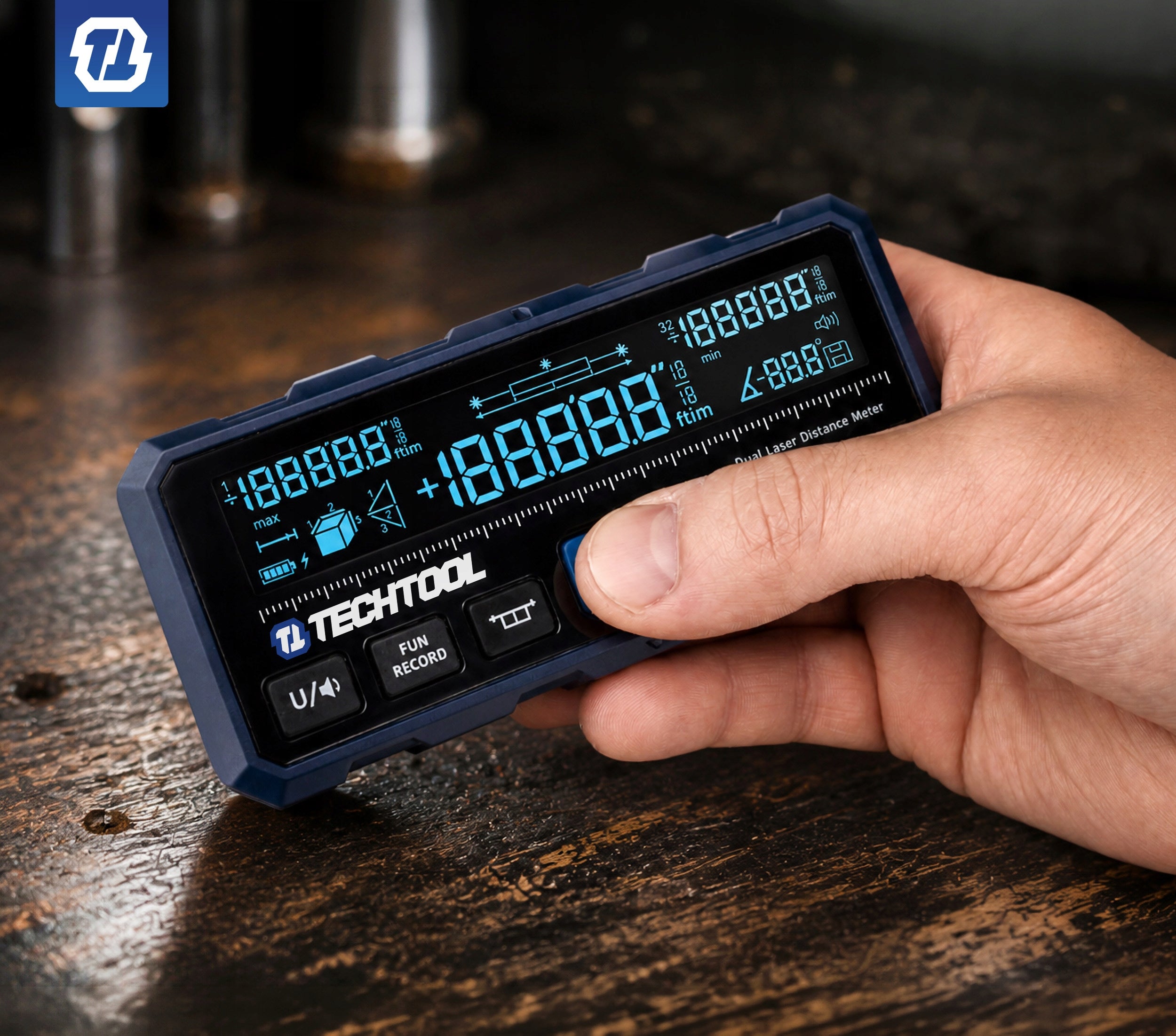 LASER RANGEFINDER >100M< DIGITAL PROTRACTOR >TWO-SIDED< LASER LEVEL Manufacturer code TTDM01