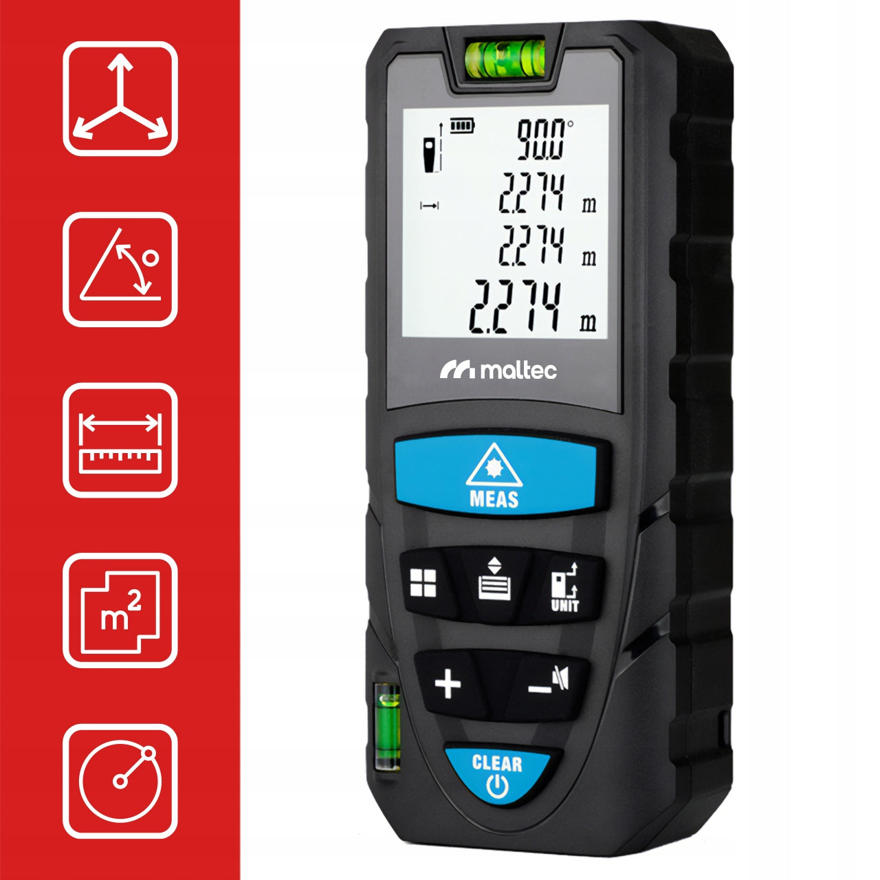 LASER RANGEFINDER 50M PROTRACTOR LEVEL DIGITAL DISTANCE METER Packaging status original