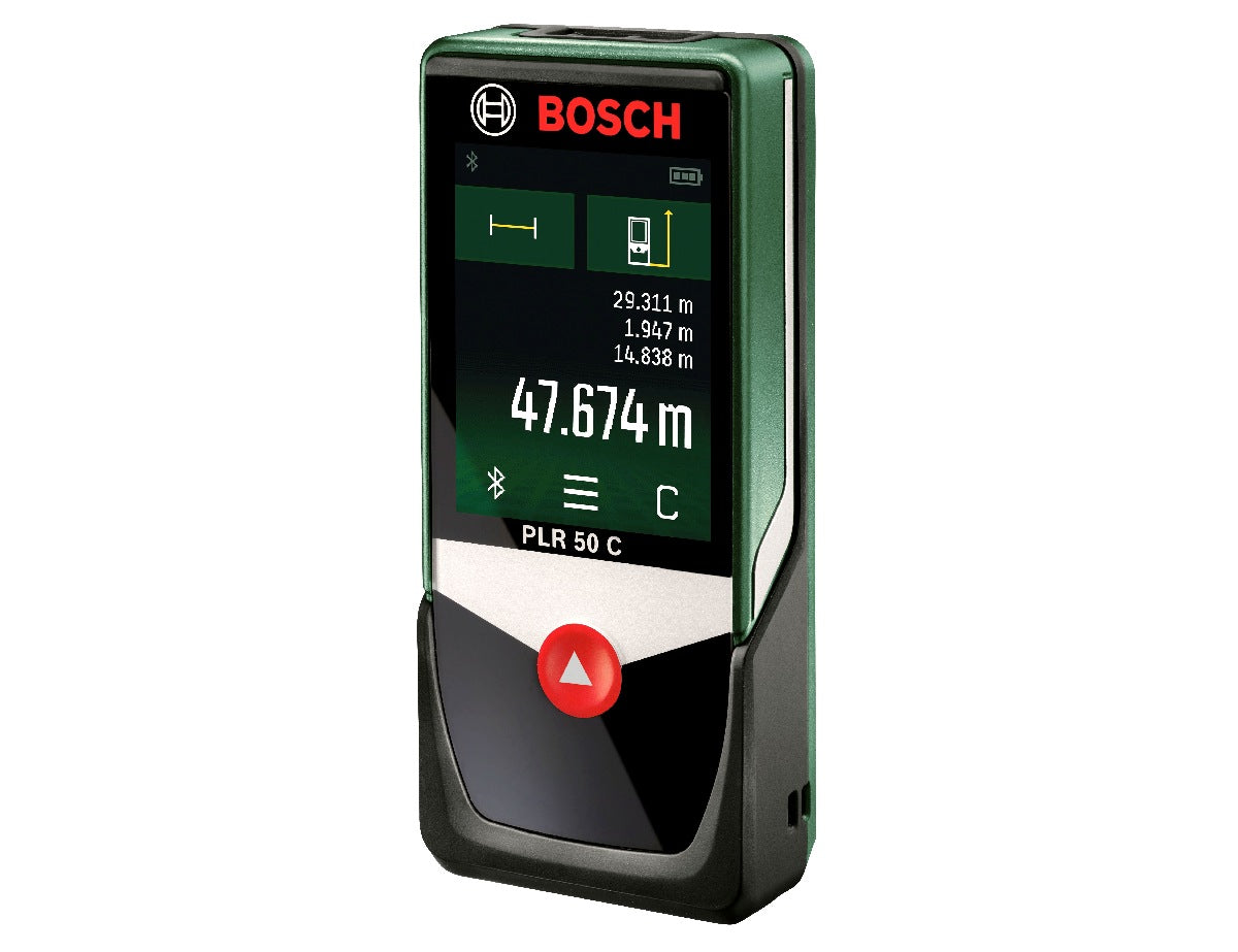 LASER RANGEFINDER ADVANCEDDISTANCE PLR 50C BOSCH Bluetooth range 50 meters Maximum range 31-60 m