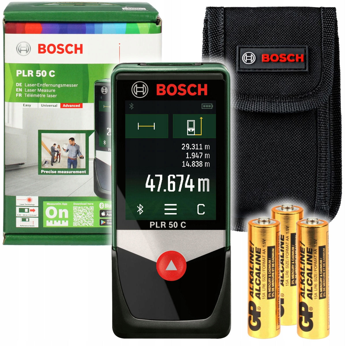 LASER RANGEFINDER ADVANCEDDISTANCE PLR 50C BOSCH Bluetooth range 50 meters