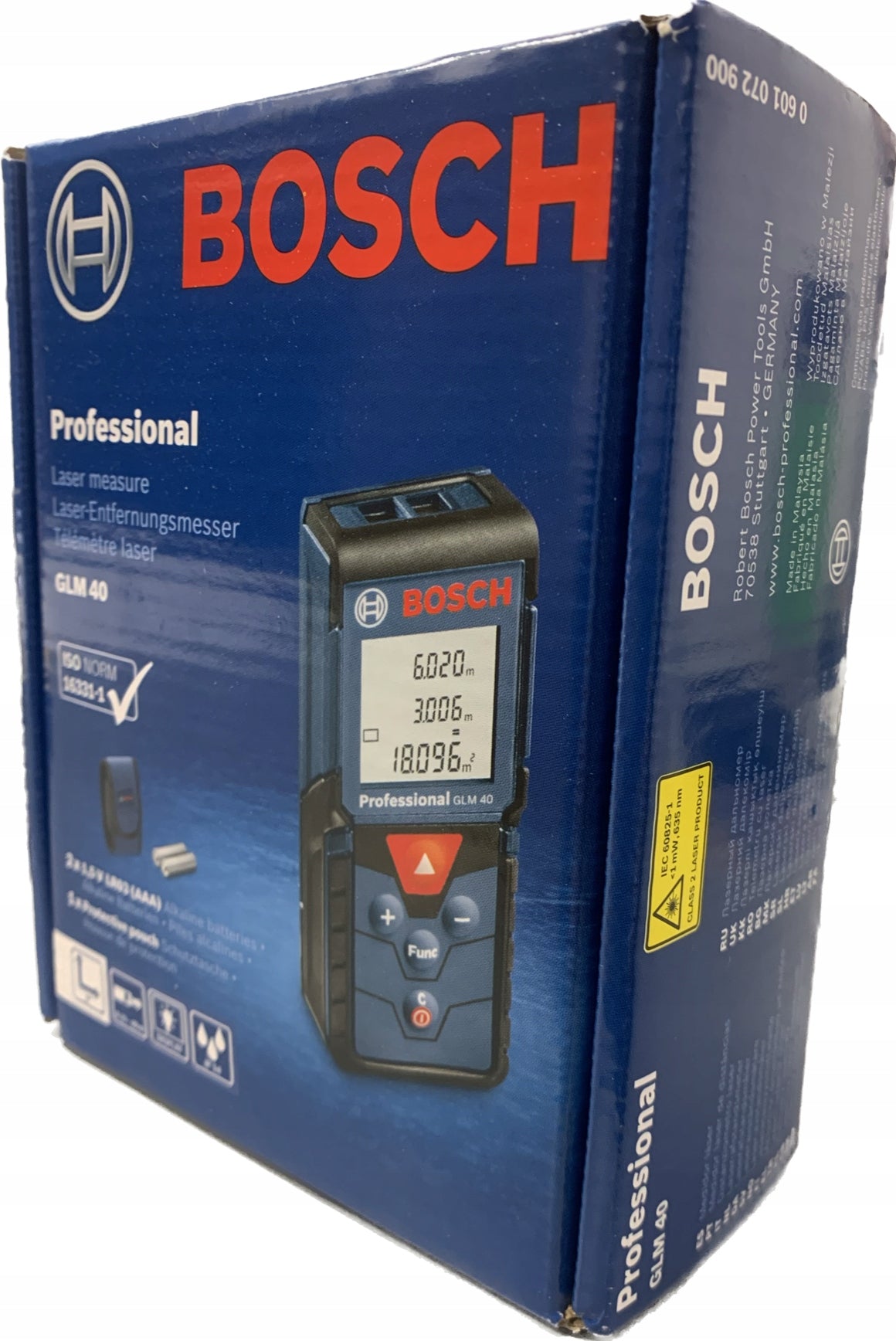 LASER RANGEFINDER BOSCH GLM-40 40M 1.5MM IP54 WITH DISPLAY MEMORY Brand Bosch
