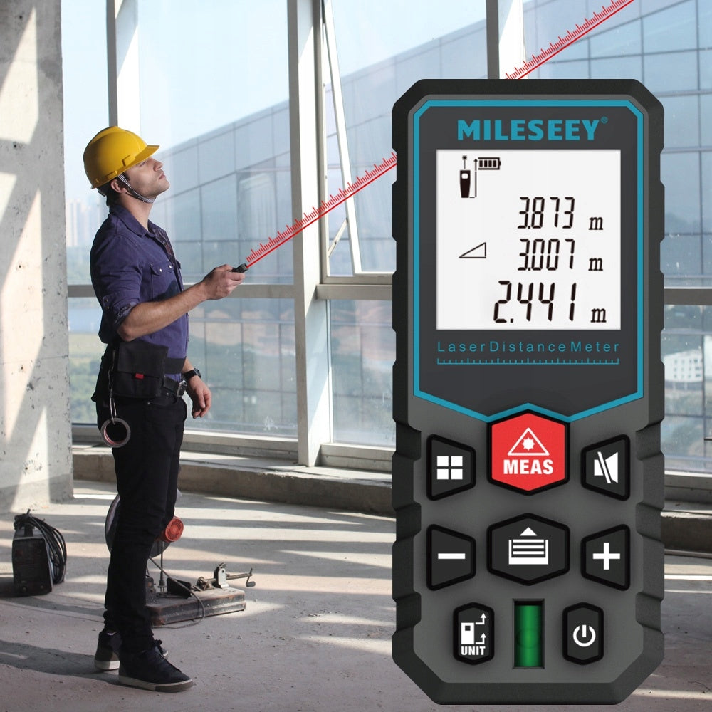 LASER RANGEFINDER DIGITAL DISTANCE METER 100 METERS X5 MEASUREMENT MEMORY Brand Mileseey