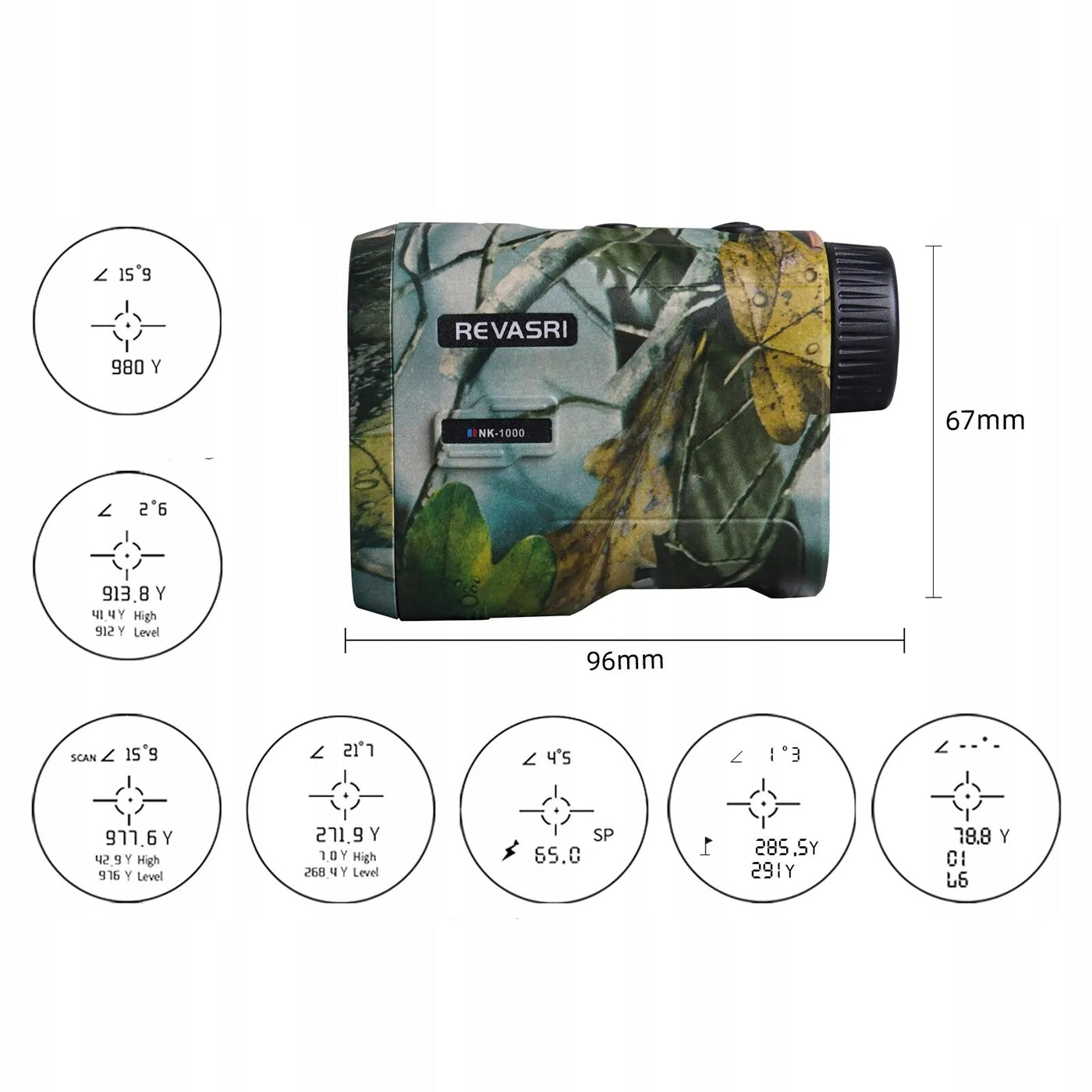 LASER RANGEFINDER hunting scope 1000M 7 modes binoculars REVASRI NK-1000 Manufacturer code DALMIERZ LASEROWY myśliwska luneta 1000M