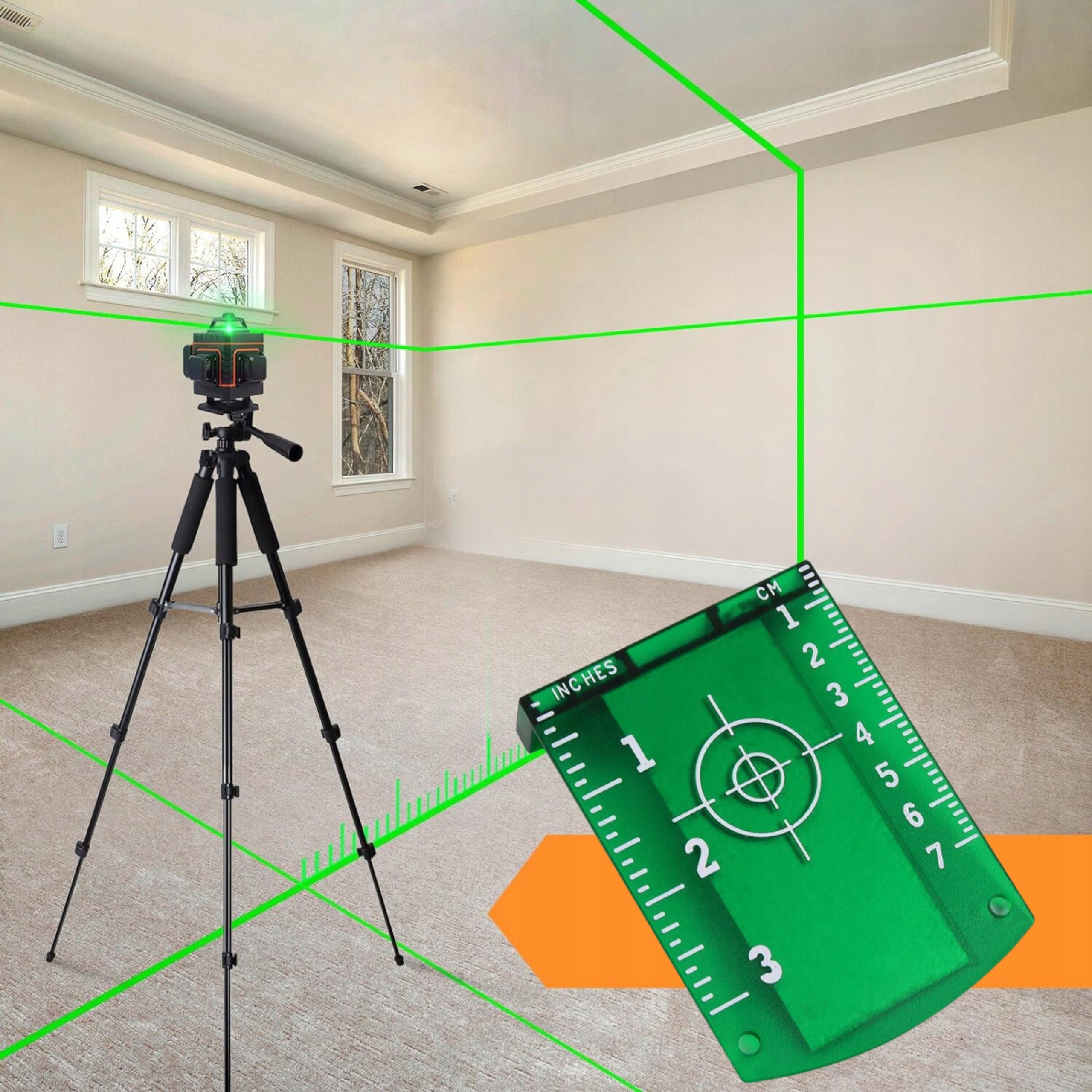 LASER TARGETING DISC GREEN PLATE FOR LASER LEVEL MAGNET Product height 10 cm