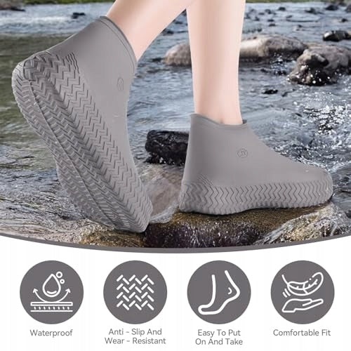LATEX NON-SLIP RAIN BOOT COVERS 3 PAIRS SIZE Manufacturer code Bez marki