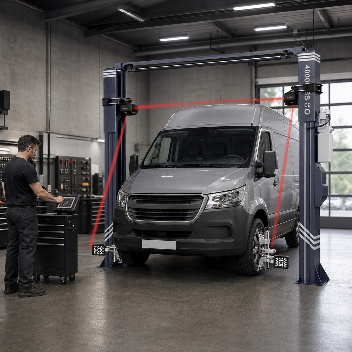 LATHI TwoPost Align 2 wheel geometry AI 2-column lift Brand Lathi