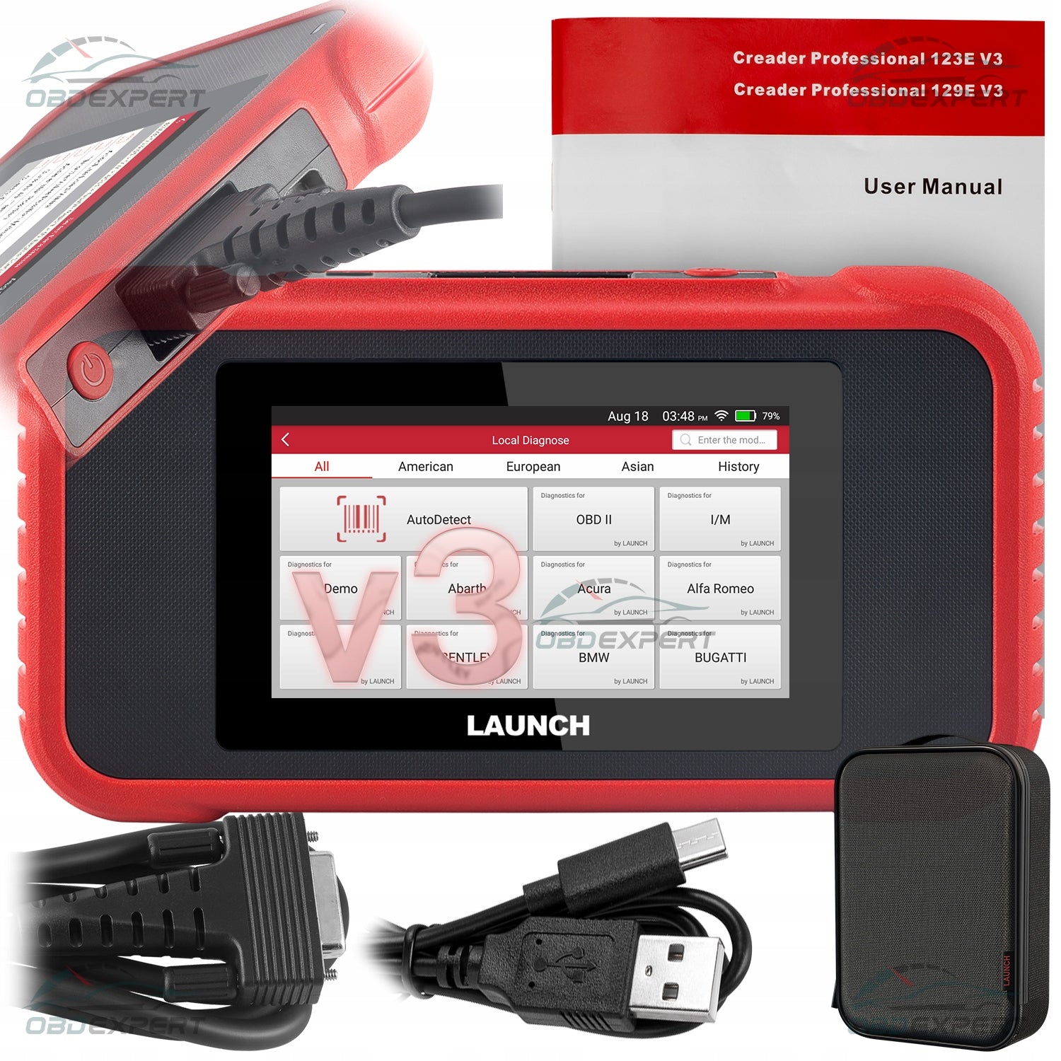 LAUNCH DOIP CAN-FD DIAGNOSTIC TESTER ABS SRS ENGINE 4 System 2026 CRP