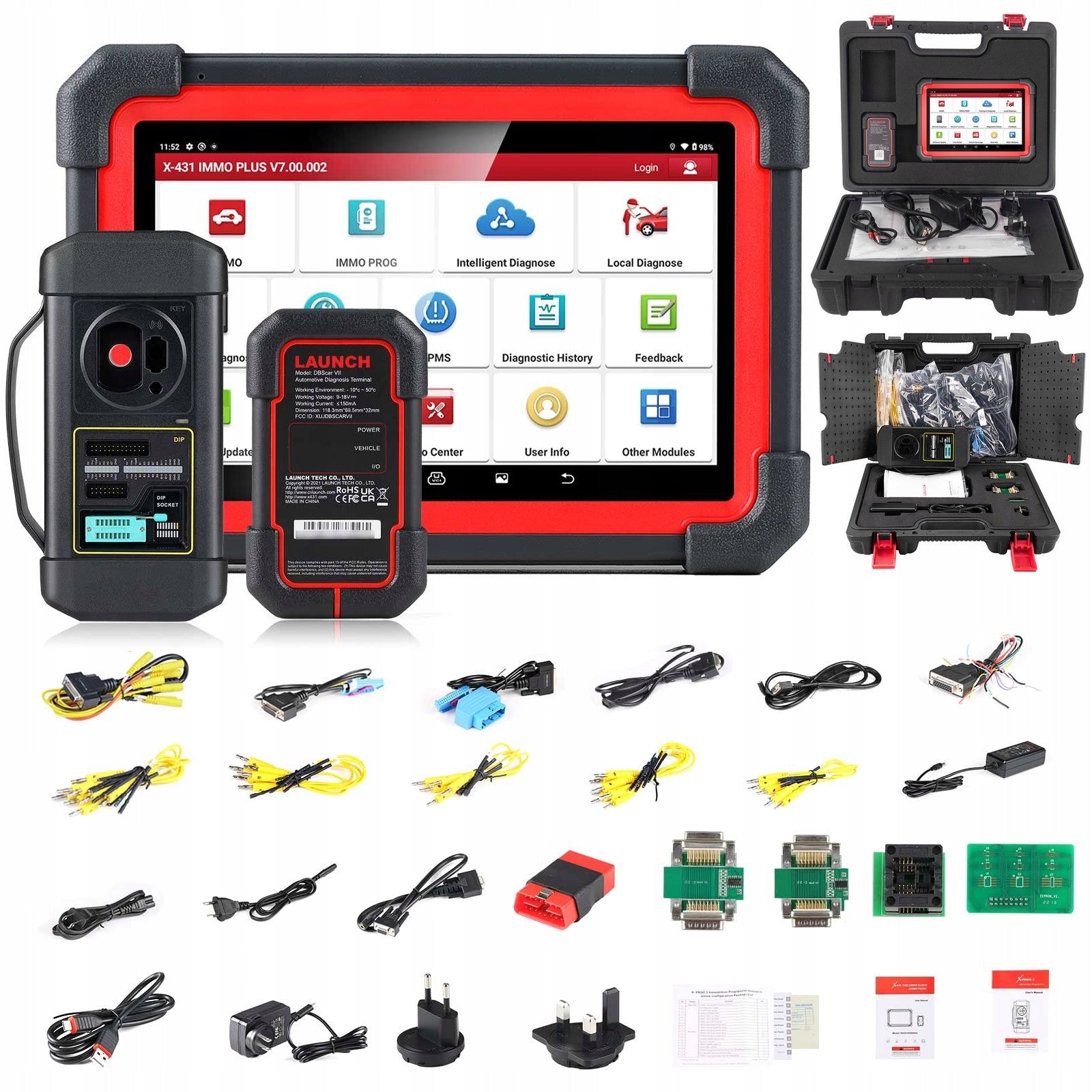 LAUNCH X431 IMMO PLUS + PROGRAMMER XPROG 2025 Immo Keys Manufacturer code LAUNCH IMMO ELITE PLUS