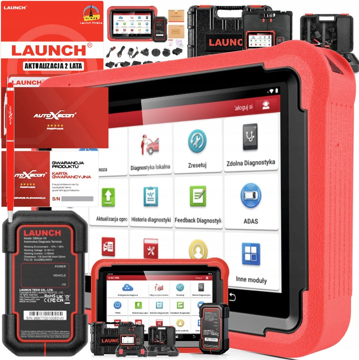 LAUNCH X431 PROS V 5.0 + 2 suitcaseS NEW MODEL RED 23r JPL 2 YEARS ACT