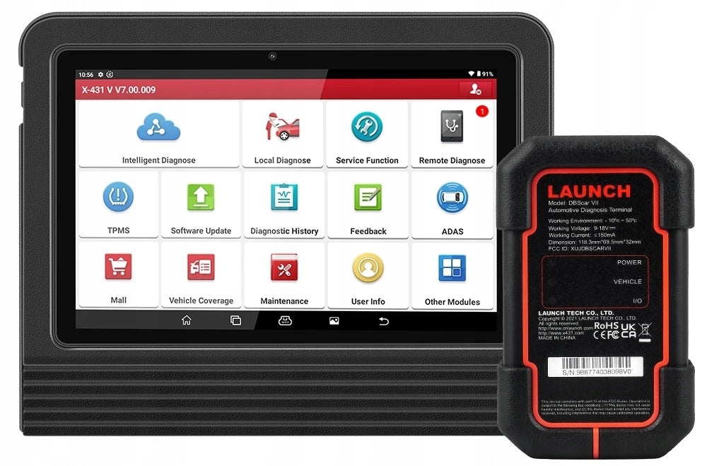 LAUNCH X431 Pro V5.0 CanFD DoiP + CABLES NEW MODEL 2026 Polish 24UP Manufacturer code LAUNCH X431 V 5.0 X-431 ProDBScar VII