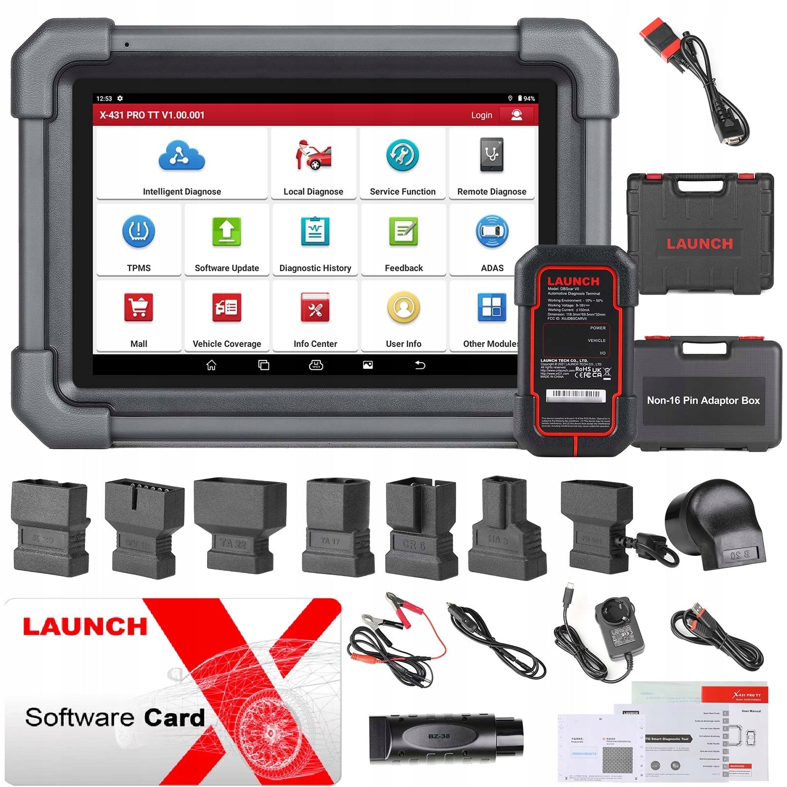 LAUNCH X431 Pro v 5.0 TT + CABLES 2026 NEW MODEL Polish 8 inches screen