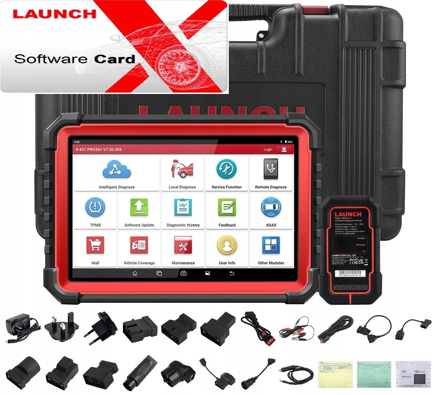 LAUNCH X431 Pro3S 10 inches CanFD DoiP + CABLES 2026 NEW MODEL 2026 j.PL