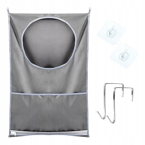 LAUNDRY BAG HANGING BASKET 50X77 CM HOOKS FOR HANGING steel