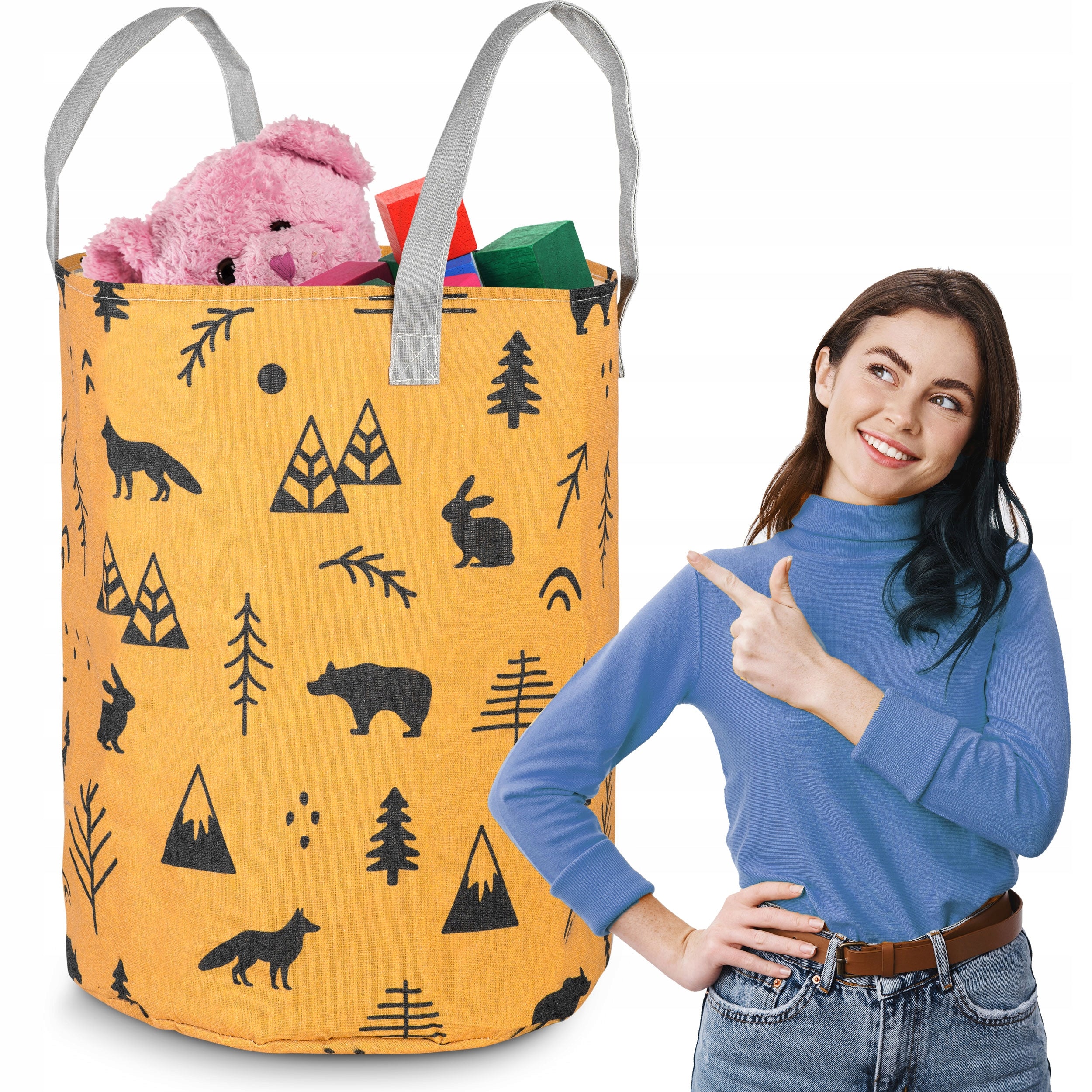 LAUNDRY BASKET ACCESSORIES TOYS BAG LARGE ROOMY STRONG NUKIDO