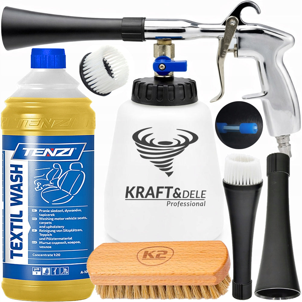 LAUNDRY GUN CLEANING UPHOLSTERY PNEUMANTICAL WASHING + BRUSH