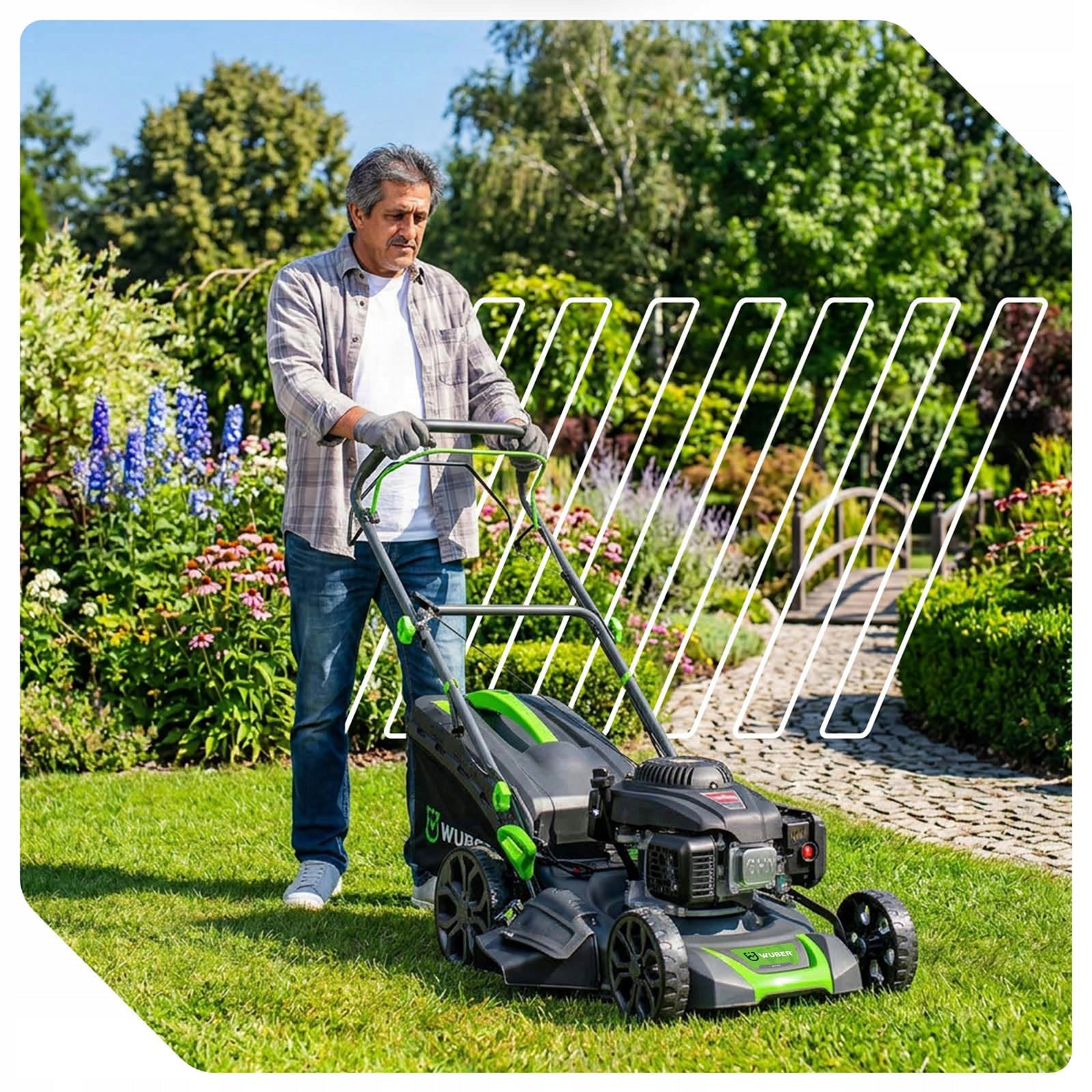 LAWN MOWER COMBUSTION ENGINE LONCIN MULCH DRIVE STRONG 51CM 70L +OIL Basket capacity 70 l