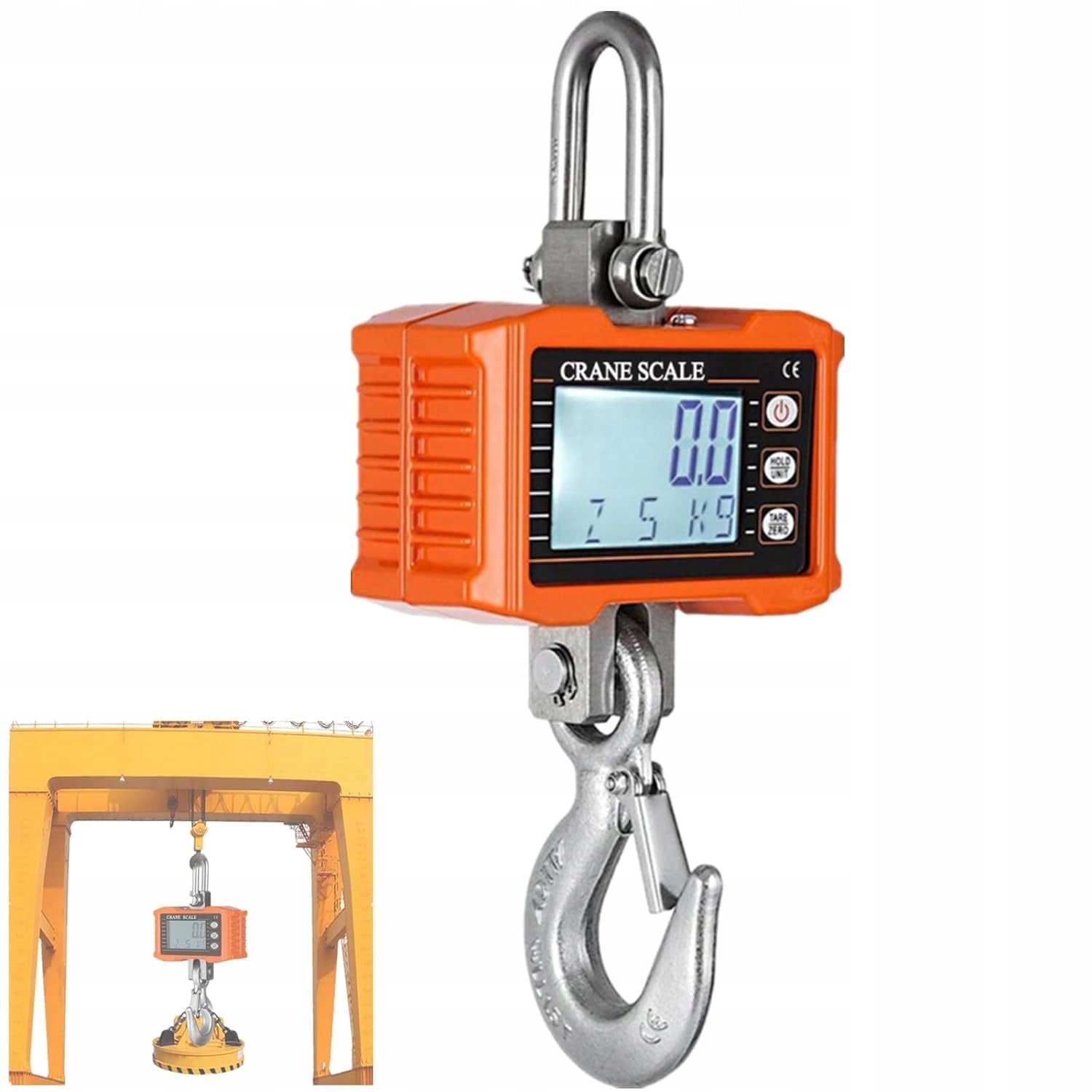 LCD CRANE HOOK SCALE 1000KG WAREHOUSE BIG BAG SUSPENDED HANGING 1T