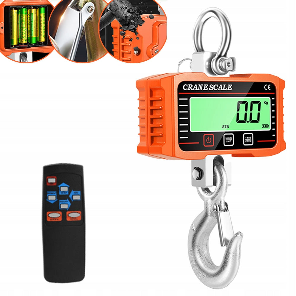 LCD CRANE HOOK SCALE 2000KG 2T STORAGE BIG BAG SUSPENDED HANGING