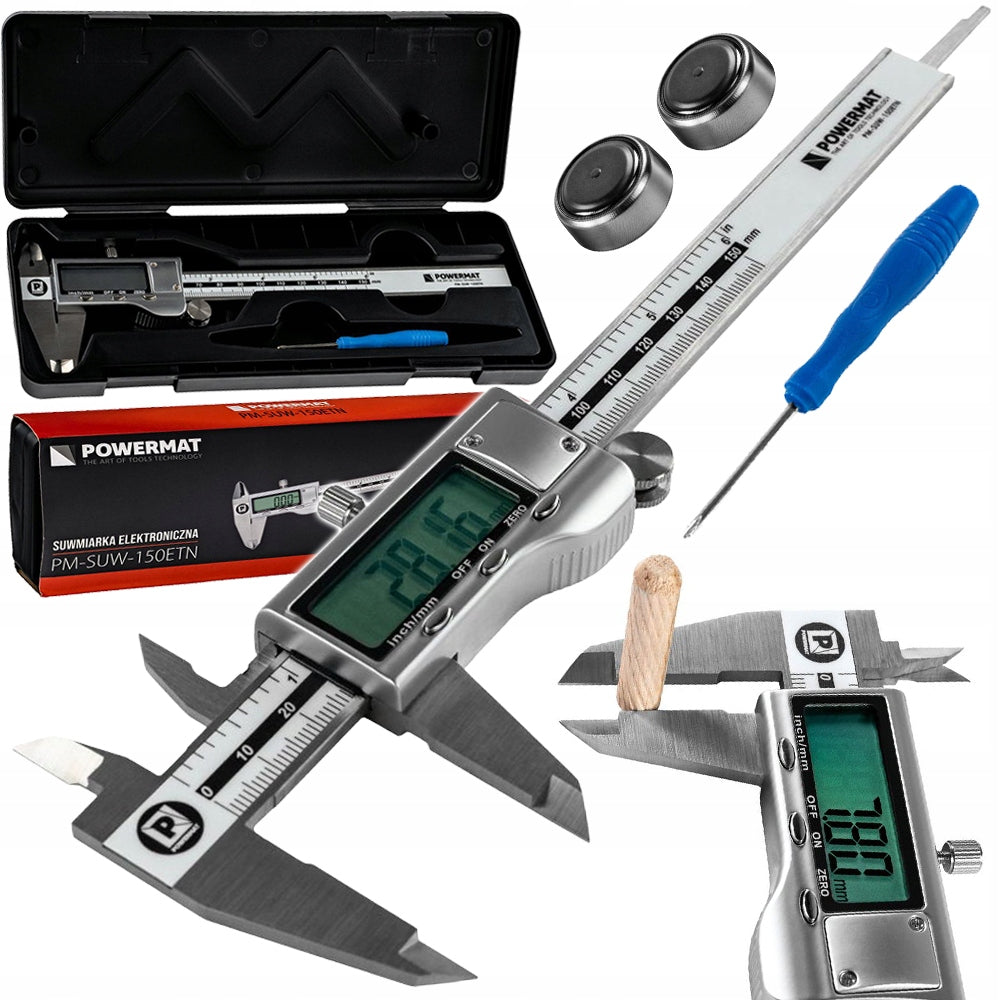 LCD DIGITAL CALIPER 150mm 0,01mm INTERNAL MEASUREMENT EXTERNAL 2 BATTERIES