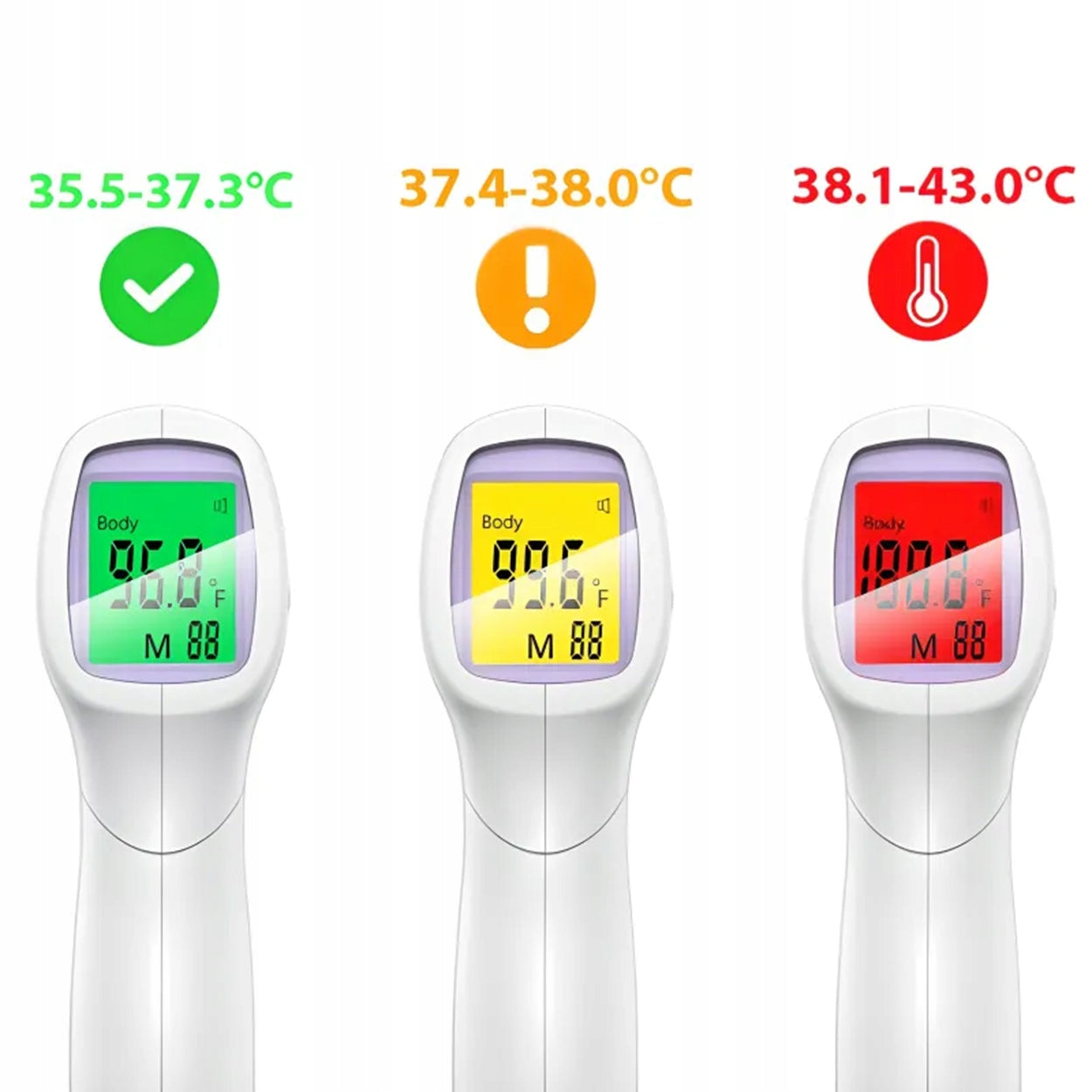 LCD Electronic Thermometer for Forehead Ear Body Touchless for Infrared Medical device no