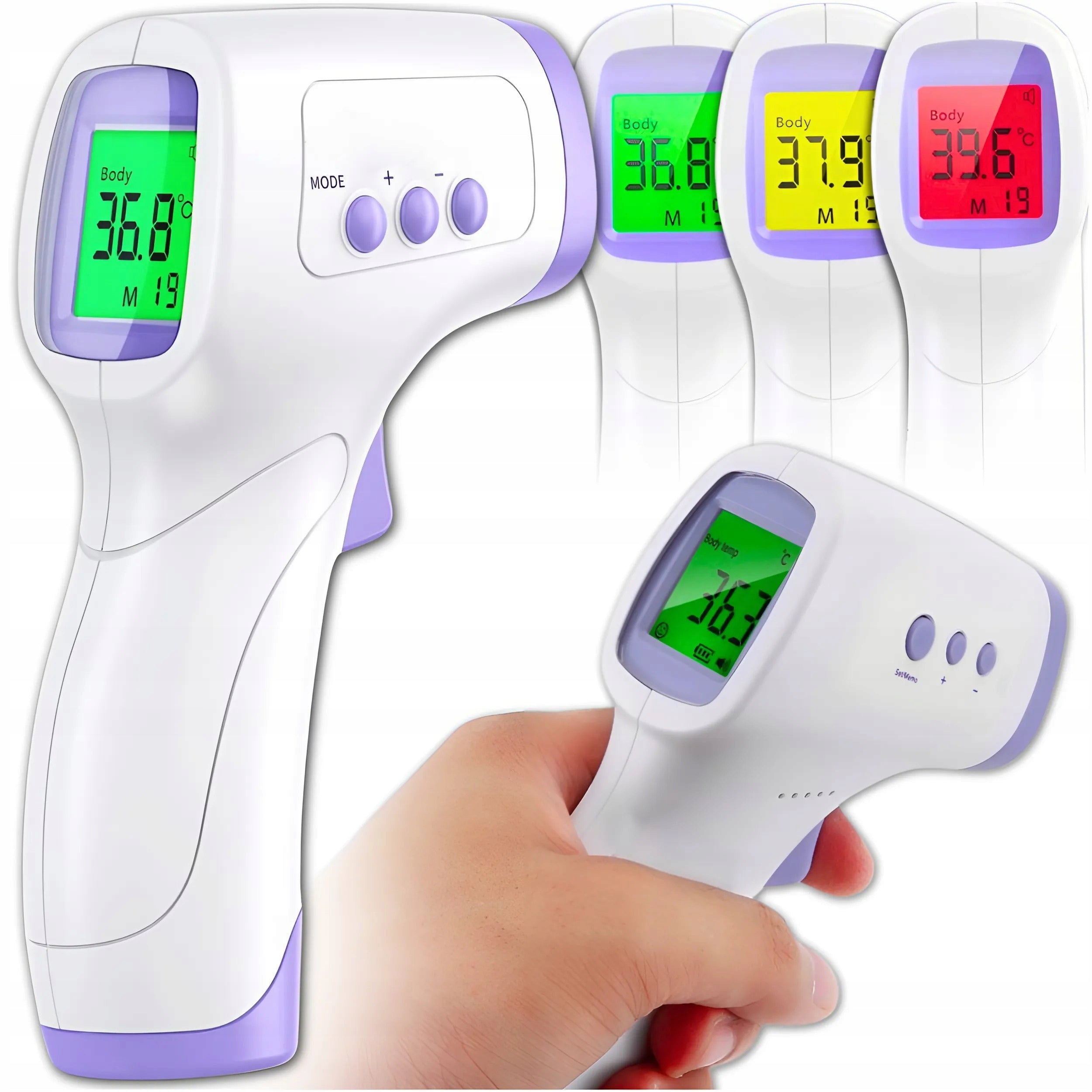 LCD Non-Contact Forehead Thermometer with Fever Alarm Medical device no