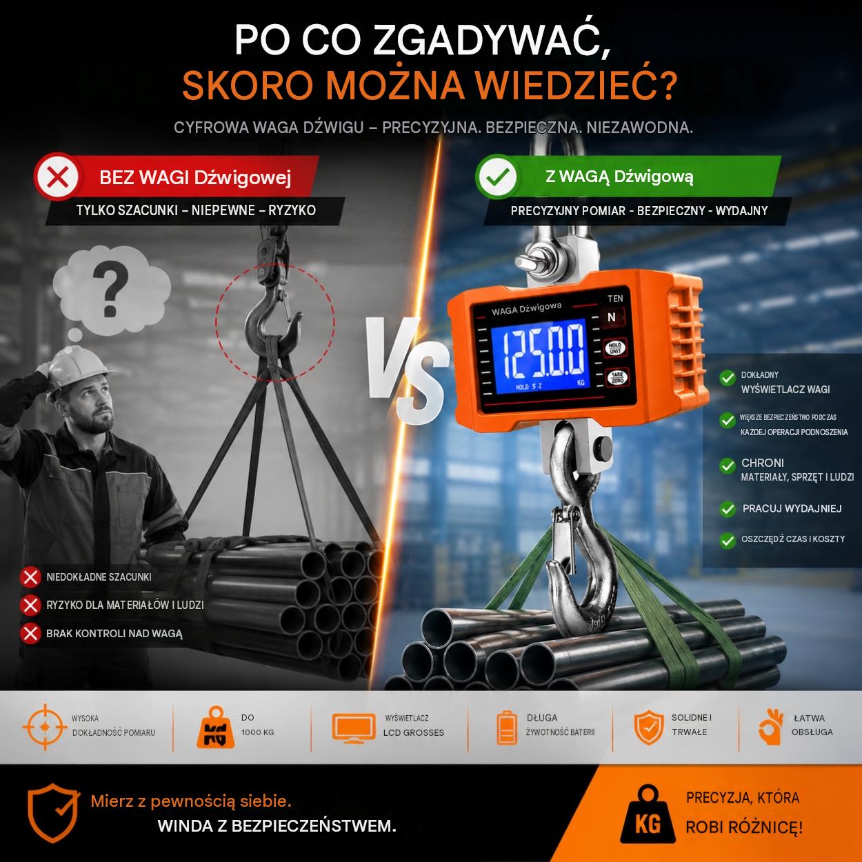 LCD electronic lifting hook scale up to 1000 kg Brand no brand