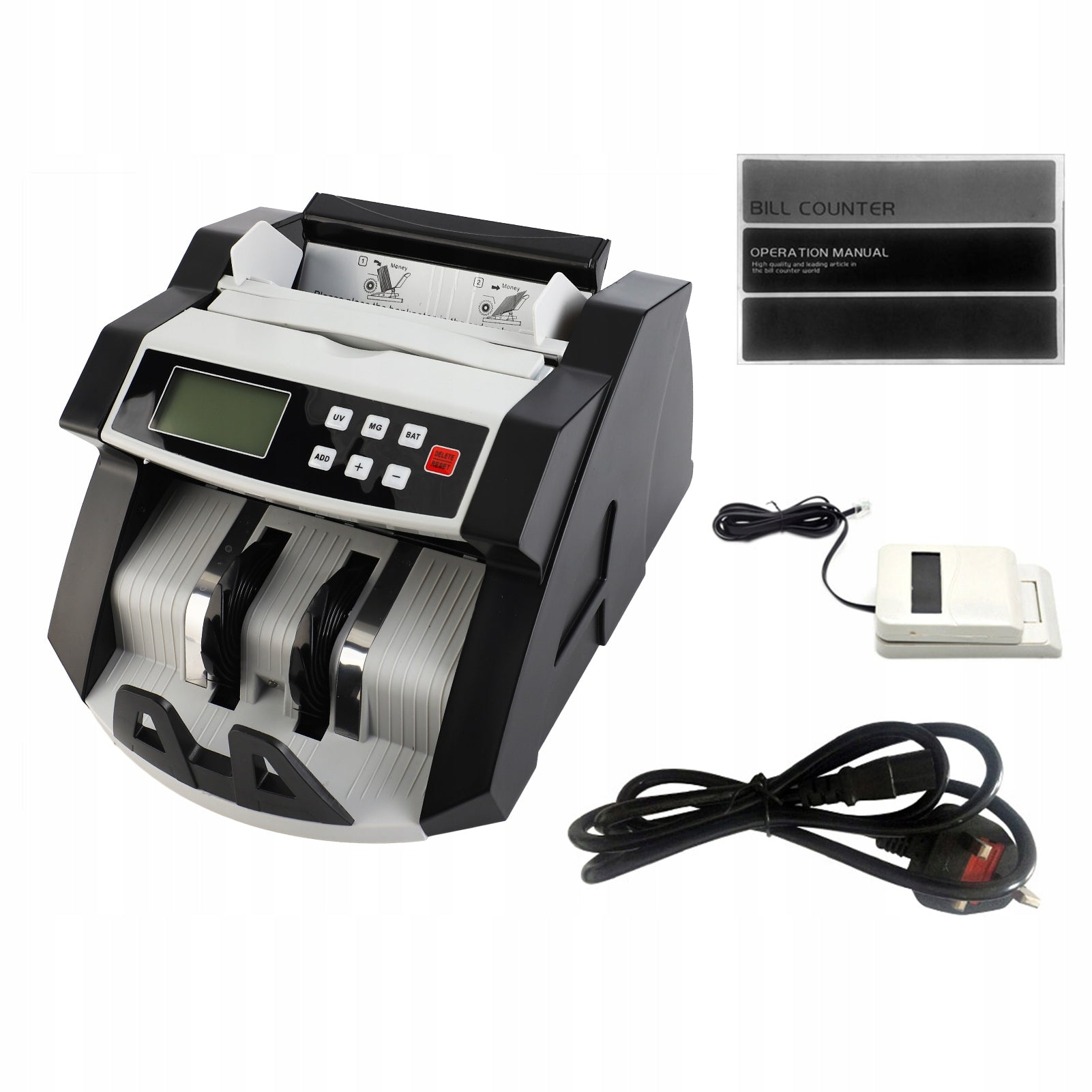 LCD in foreign currency displays counterfeit money detector for dollar MY