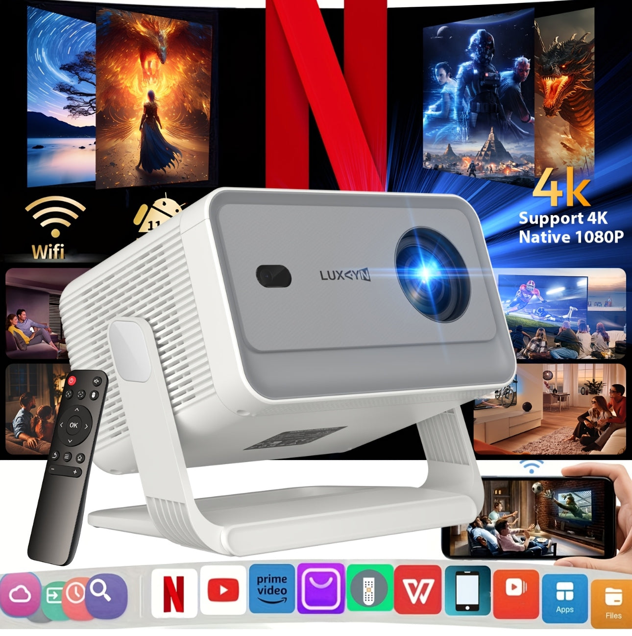 LCD projector XGODY GIMBAL A6 PRO