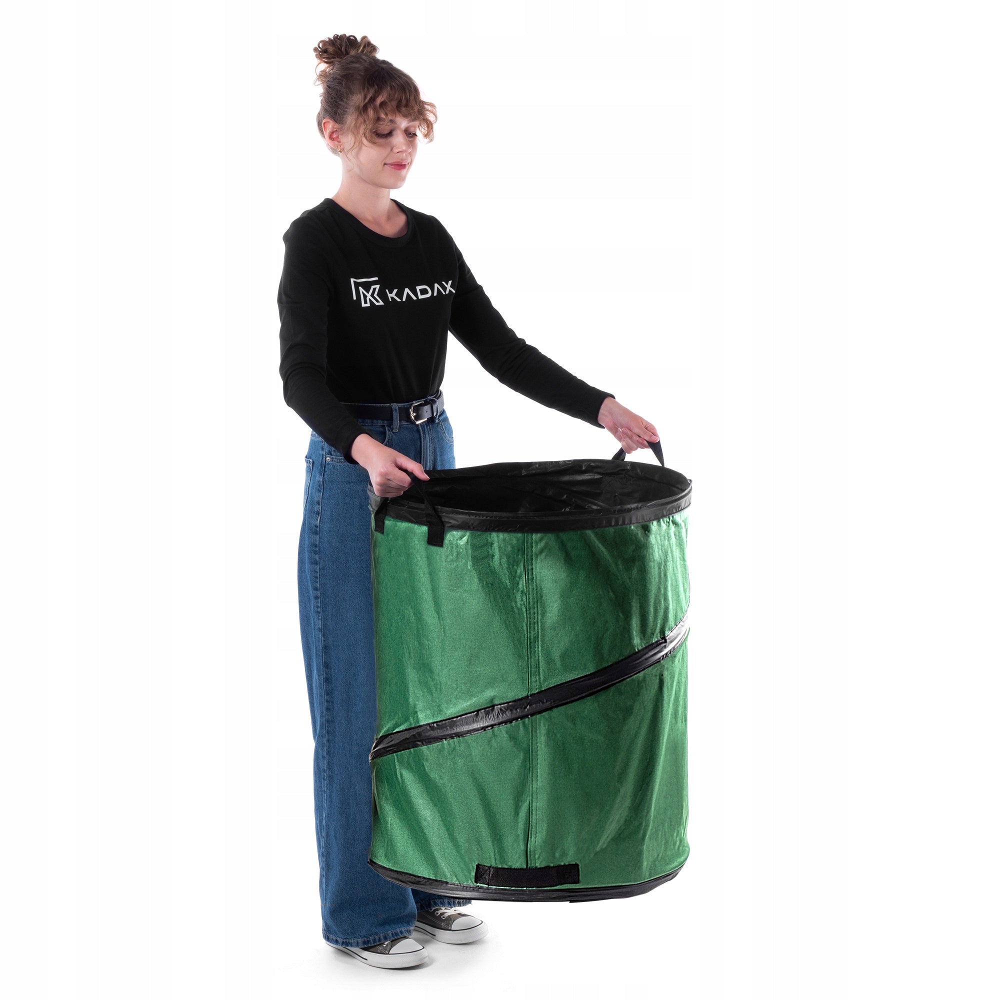 LEAF BAG GARDEN WASTE BASKET GRASS FOLDING STRONG WITH HANDLES 175 L Length 0.71 m