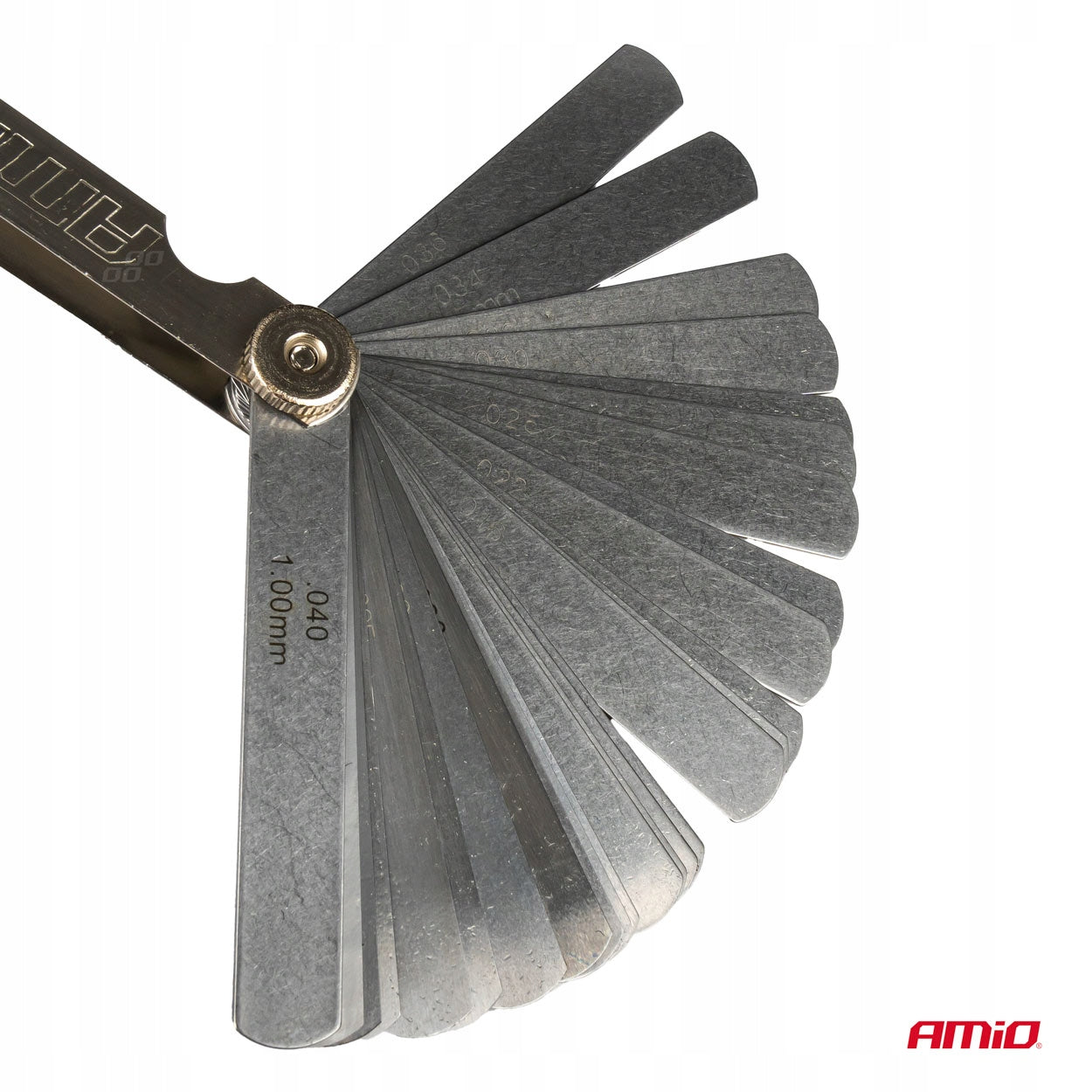 LEAF SLOTTER PLATE GAUGE 0,02-1 MM 32 LEAVES 96 MM AMIO Brand Amio