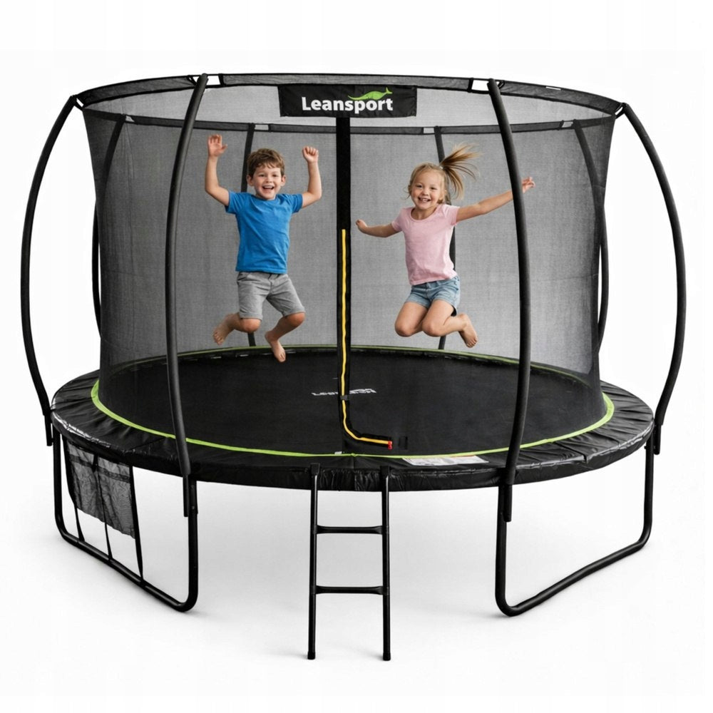 LEAN Garden Trampoline With Indoor Mesh Black and Green 487CM 16FT Brand Leansport