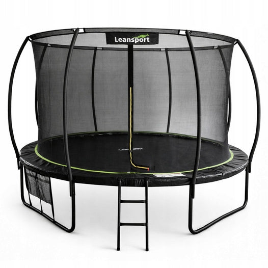 LEAN Garden Trampoline With Interior Mesh Black and Green 427CM 14FT