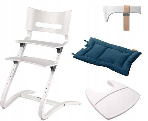 LEANDER high chair,white + railing, tray,cushion Brand no brand