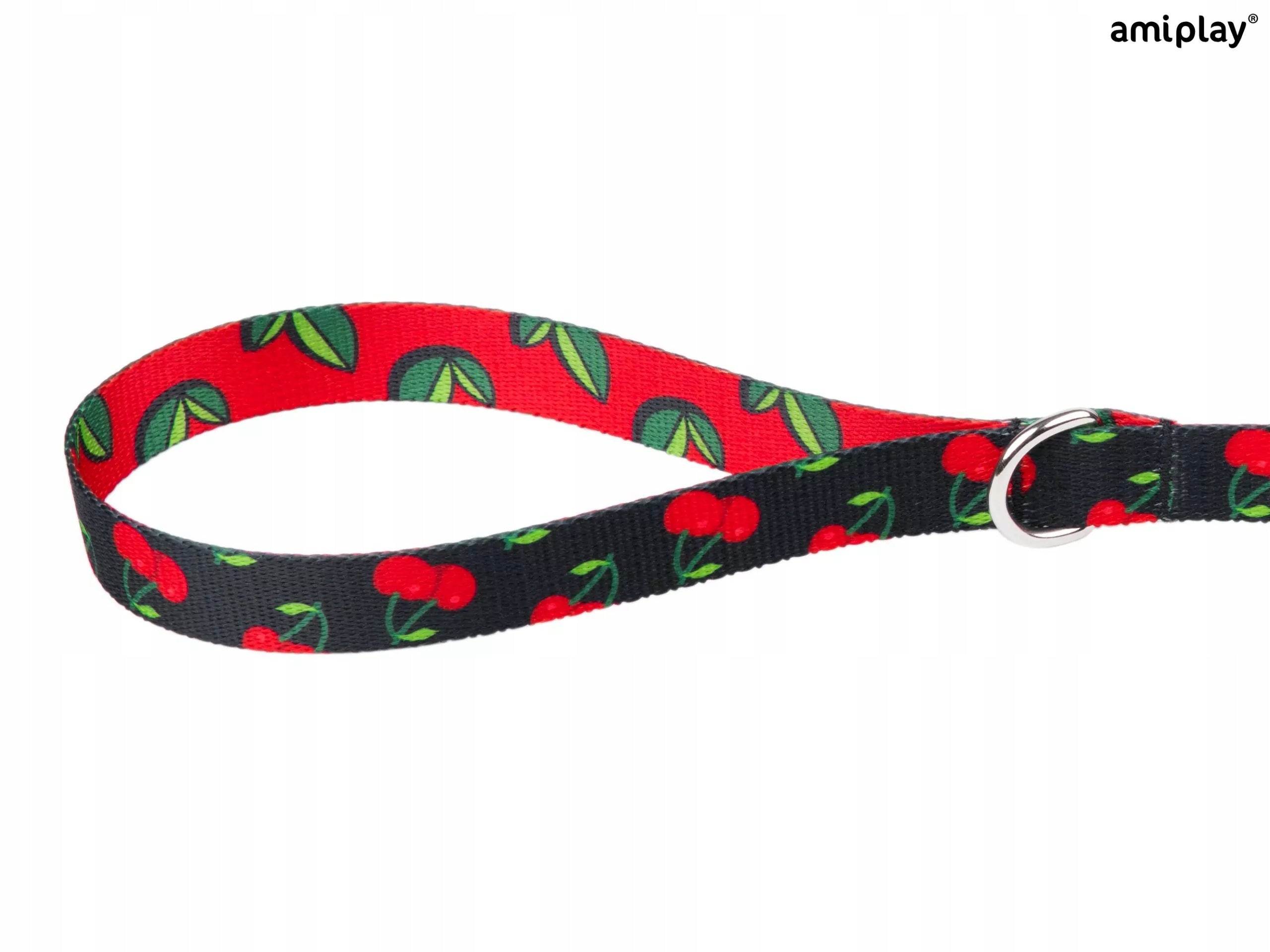 LEASH AMIPLAY BEHAPPY M 150CM CHERRY FOR DOG EAN (GTIN) 5907563281769