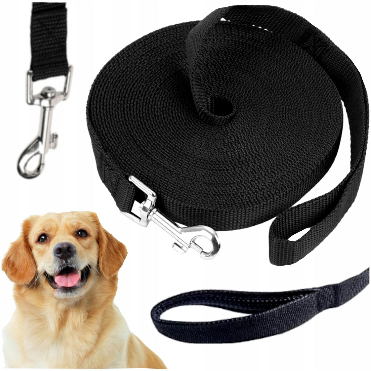 LEASH DOG TAPE 20M LONG STRONG ROPE TRAINING ROPE THICK DURABLE