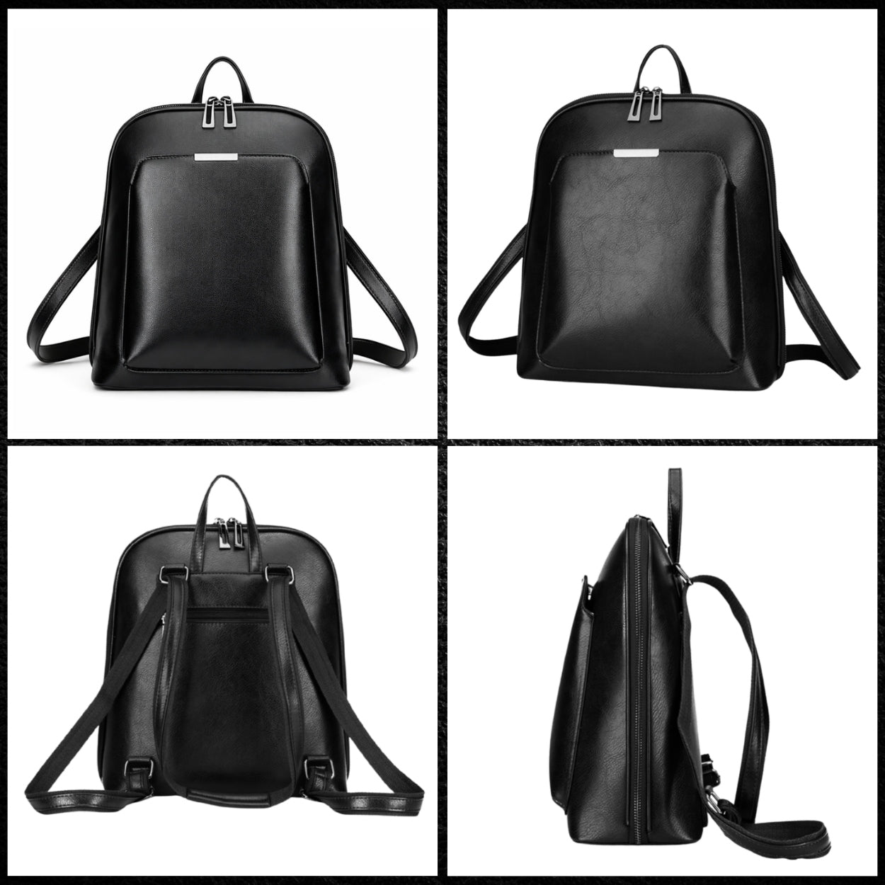 LEATHER BACKPACK LEATHER BAG WOMEN'S BAG A4 ROOMY ELEGANT Brand no brand