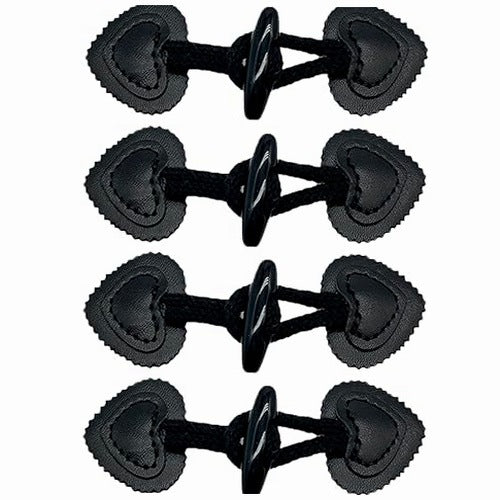 LEATHER BUTTON FASTENERS FOR JACKETS SWEATER COATS 4 PAIRS OF leather