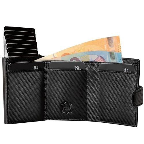 LEATHER CARD CASE POP UP ALUMINUM RFID PROTECTION FOR MAN Manufacturer code SWC5908151954409