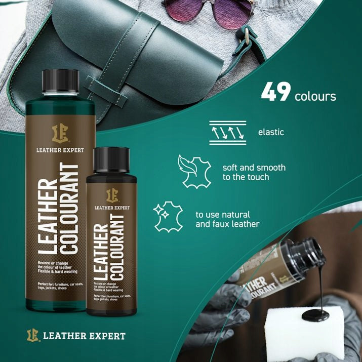 LEATHER EXPERT Leather Colourant 50ml METAL GREY 402 Kind leather renovation