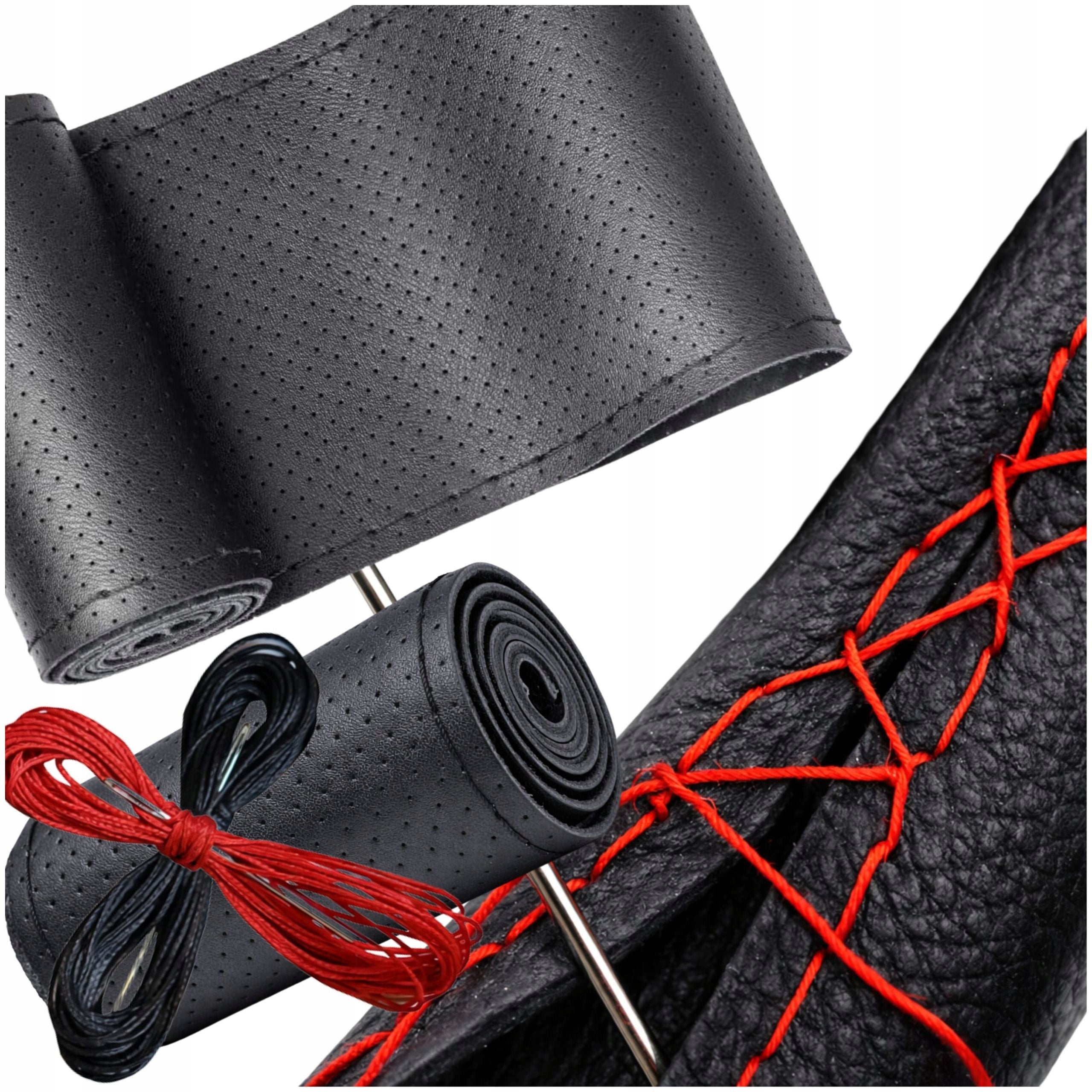 LEATHER HANDLEBAR COVER PERFORATED LEATHER TO HEM THE WRAPPER