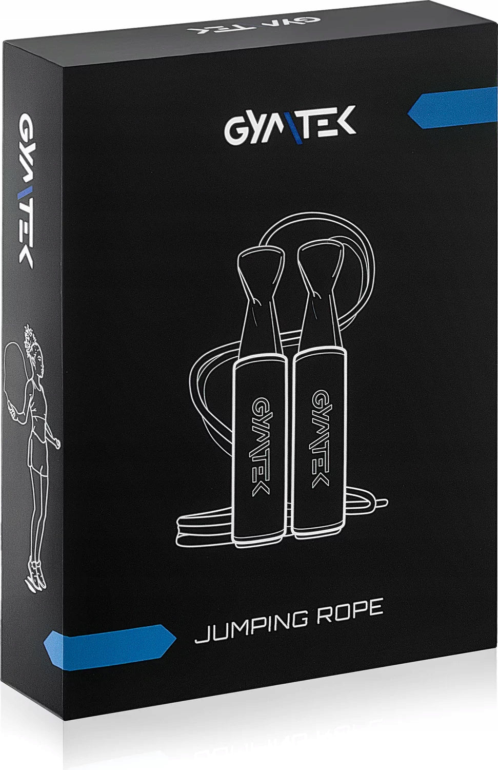 LEATHER JUMP ROPE WITH BEARINGS LONG HANDLES FOAM GYMTEK Handle length 13.5 cm