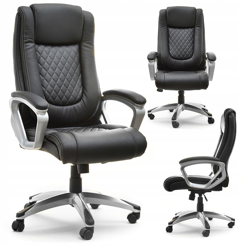 LEATHER OFFICE CHAIR WITH CONTOURED BACKREST FOR OFFICE GABOR BLACK